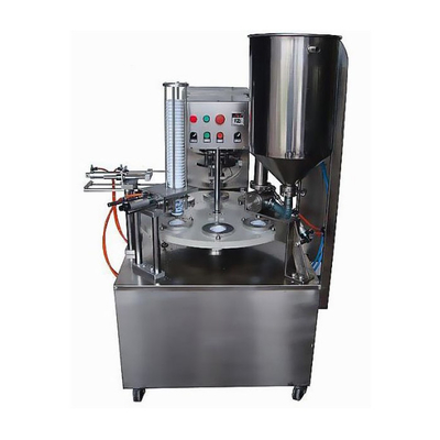 Döner Tipi Otomatik Kupa Doldurma Mühürleme Makinesi Sıvı Doldurma Makinesi