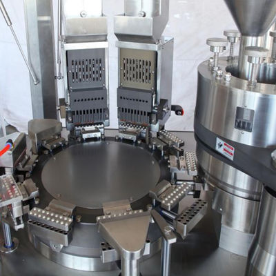 Almanya Siemens Marka Dokunmatik Ekranlı PLC Kontrollü Tam Otomatik Kapsül Dolum Makinesi