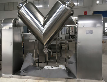 Yüksek Hızlı Laboratuvar Toz Karıştırıcı Makinesi Standart 50L Paslanmaz Çelik V Tipi Karıştırıcı